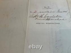 1006 Thibodeaux Louisiana CIVIL War Stables Shovel Requisition Sgn Col S B Jones