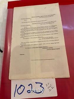 1023 CIVIL War Louisiana Occupation Order Port Hudson Monganza Generals Mention