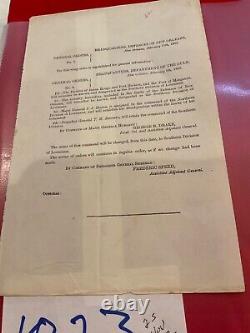 1023 CIVIL War Louisiana Occupation Order Port Hudson Monganza Generals Mention