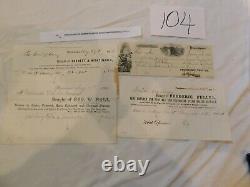 104 Civil War Era Providence Rhode Island Armory. Tool Co 3 Invoices Note Logos
