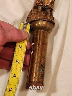 10.5 Rare Gilt Brass Antique Civil War Era Brass Eagle Flag Pole Topper/Finial