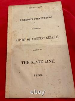 1174 Csa Virginia State Line Document 1863 Rooney Lee # 36 Gov. John Letcher