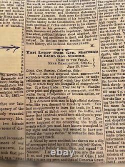 1177 CIVIL War Ohio Copperhead News Columbus 3 Issues Slavery T. Stevens Opposed