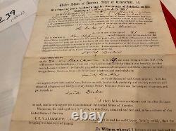 1239 CIVIL WAR CONN 6th VOL INFY 1861 CITIZENSHIP GEORGE LEWIS CERTIFICATE
