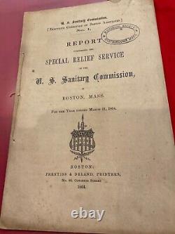 1305 CIVIL War Sanitary Commission Reports Three Reports 1862 1865 Money Relief
