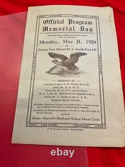 1306 CIVIL WAR 18th MASS MEMORIAL DAY REUNION GROUP OF 3 1916 1920 GAR CAMPS