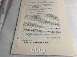 1336 CIVIL War Presidential Proclamation Andrew Johnson Ends Blockade Detailed