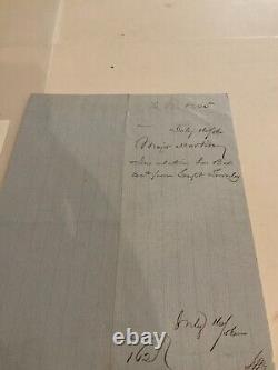 133 Civil War CSA General JG Martin Initialed US Army Memo & Notation 1856 Nice