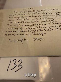 133 Civil War CSA General JG Martin Initialed US Army Memo & Notation 1856 Nice