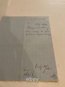 133 Civil War CSA General JG Martin Initialed US Army Memo & Notation 1856 Nice