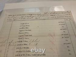 1402 CIVIL War Rations New Orleans La 29 Barrels Of Whiskey & Burbon 1864