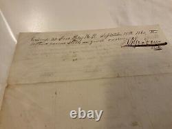 1405 Kansas Frontier Fort Leavenworth 1860 Us Army Supply Receipt To Ft Riley