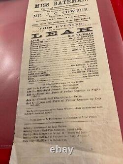 1484 CIVIL War Theater Group Of 3 Broadsides 1866 Boston Theatre Several Plays
