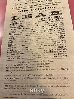 1484 CIVIL War Theater Group Of 3 Broadsides 1866 Boston Theatre Several Plays