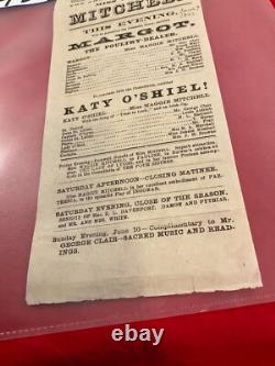 1484 CIVIL War Theater Group Of 3 Broadsides 1866 Boston Theatre Several Plays