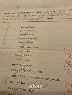 14 CIVIL War Us Officers Rations Burbon! Common Whiskey! Potatoes War Is Hell