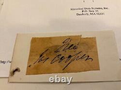 1573 CIVIL War Union Brigadier General James Cooper Signature Shenandoah Camp