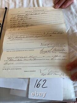 162 CIVIL War Washington Ft Baker Us Army Supplies Sgd Major Geo Worcester 1865