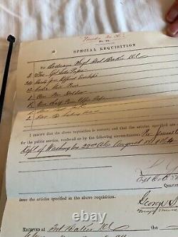 162 CIVIL War Washington Ft Baker Us Army Supplies Sgd Major Geo Worcester 1865