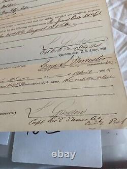 162 CIVIL War Washington Ft Baker Us Army Supplies Sgd Major Geo Worcester 1865