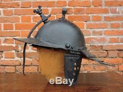 17th Century Cromwellian Style Antique Lobster Tail Helmet / Zischagge Civil War