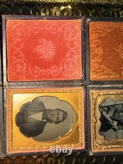 1800's Ambrotype 1/9 Plate 4 In Total