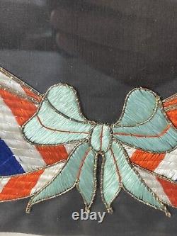 1800s Civil War Textile Hand Painted & Embroidered 32 Star Pre 1858