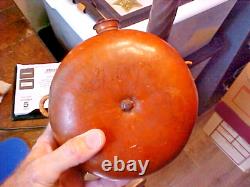 1800s Confederate or Napoleon-Related Gourd Canteen Turned Wood Spout Inscribed
