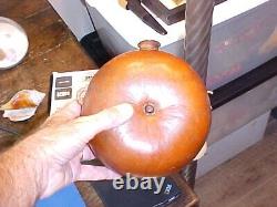 1800s Confederate or Napoleon-Related Gourd Canteen Turned Wood Spout Inscribed