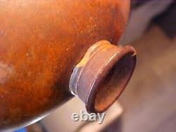 1800s Confederate or Napoleon-Related Gourd Canteen Turned Wood Spout Inscribed