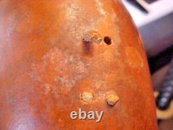 1800s Confederate or Napoleon-Related Gourd Canteen Turned Wood Spout Inscribed