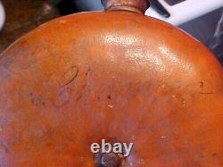 1800s Confederate or Napoleon-Related Gourd Canteen Turned Wood Spout Inscribed