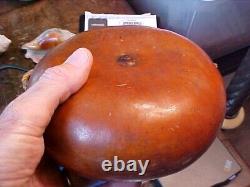 1800s Confederate or Napoleon-Related Gourd Canteen Turned Wood Spout Inscribed