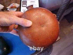 1800s Confederate or Napoleon-Related Gourd Canteen Turned Wood Spout Inscribed