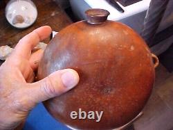 1800s Confederate or Napoleon-Related Gourd Canteen Turned Wood Spout Inscribed