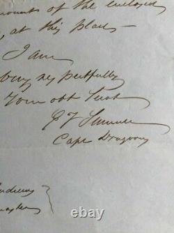 1835 Signed Letter Civil War Major General EDWIN SUMNER Fredericksburg Antietam