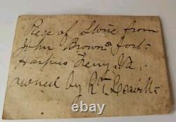 1859 Harpers Ferry Va Gun Raid Artifact Abolitionist John Brown Pre CIVIL War