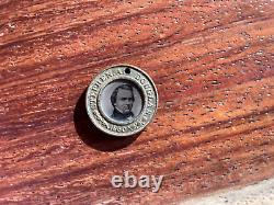 1860 Johnson/Douglas Presidential Ferrotype Badge LINCOLN'S 1ST ELECT! RARE