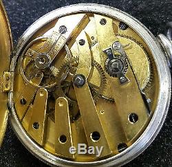 1860's Civil War Silver Key Wind Pocket Watch Serviced and Woring Great