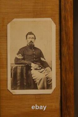 1860 s Civil War Soldier CDV Photograph Sgt. Corp Patch