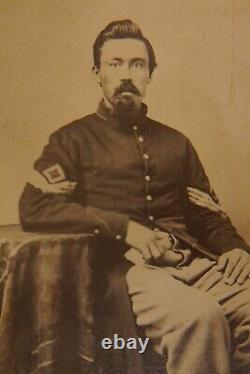 1860 s Civil War Soldier CDV Photograph Sgt. Corp Patch