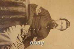 1860 s Civil War Soldier CDV Photograph Sgt. Corp Patch