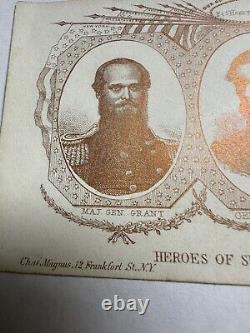 1860's GENERAL GRANT SMITH FOOTE UNION PATRIOTIC COVER! CIVIL WAR Magnus NY