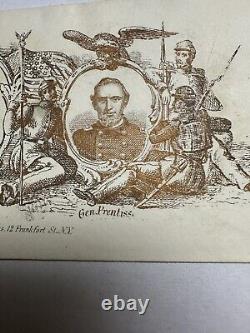 1860's GENERAL McCLELLAN & PRENTISS PATRIOTIC COVER CIVIL WAR Magnus New York
