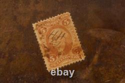 1860 s Hand Colored Civil War Union Soldiers Tintype Father & Son 5 Cent Stamp