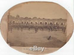 1860s CIVIL WAR ERA ALBUMEN PHOTO CAPT COAN & 48TH NEW YORK INF FT PULASKI GA