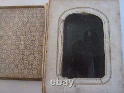 1860s CIVIL WAR ERA PHOTO ALBUM. 46 IMAGES. TINTYPES/CDV'S