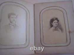 1860s CIVIL WAR ERA PHOTO ALBUM. 46 IMAGES. TINTYPES/CDV'S