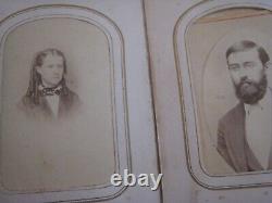 1860s CIVIL WAR ERA PHOTO ALBUM. 46 IMAGES. TINTYPES/CDV'S