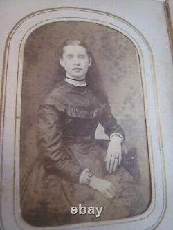 1860s CIVIL WAR ERA PHOTO ALBUM. 46 IMAGES. TINTYPES/CDV'S